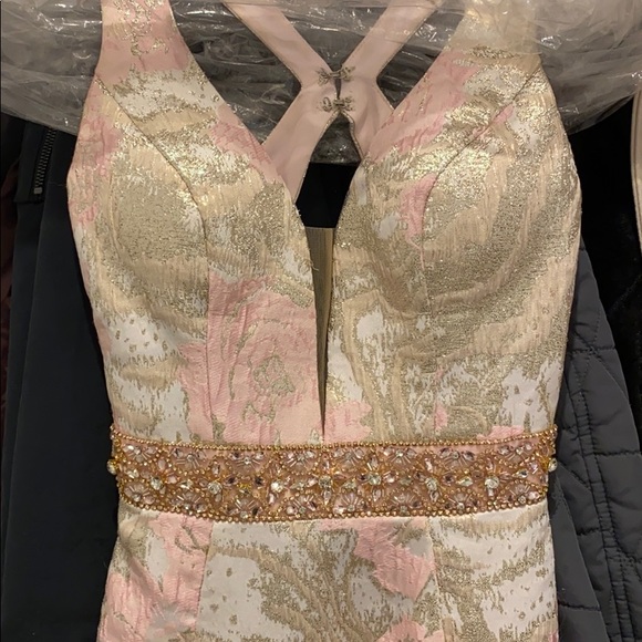 Gorgeous dress with pink and metallic gold - Picture 4 of 6